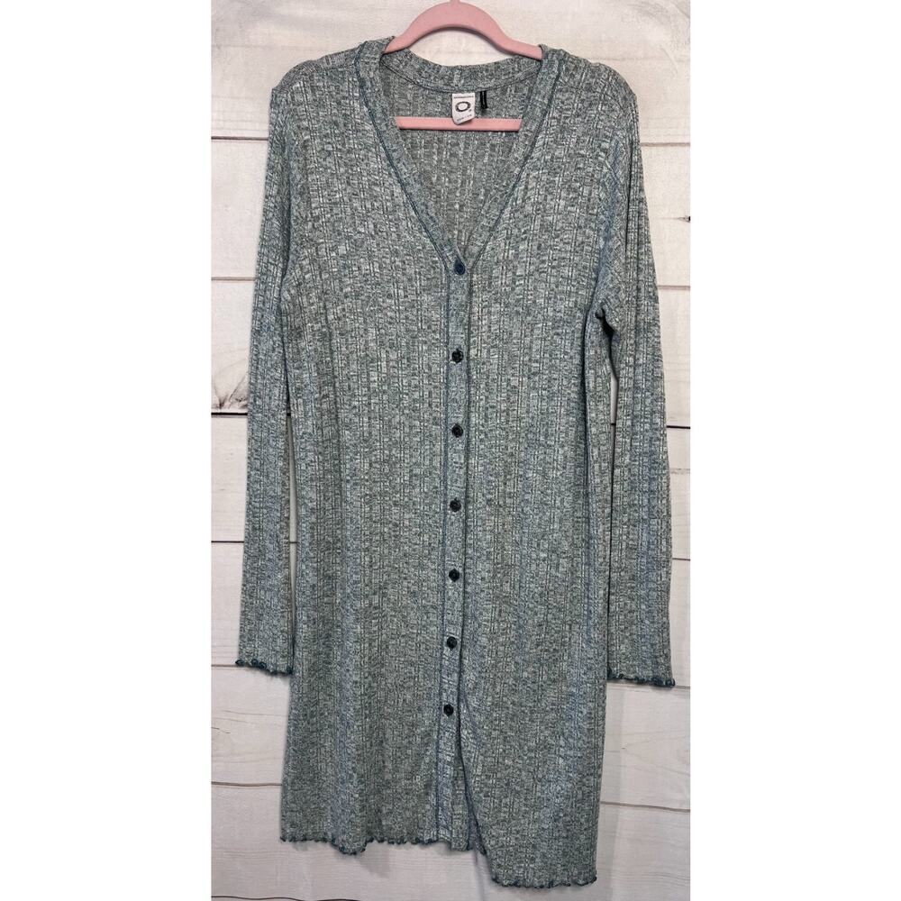 Akemi + Kin Long Sleeve Sweater‎ Dress Size LG Buttons Super Soft Cozy